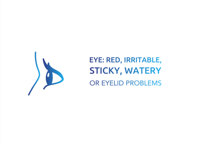 Eye: Red, Irritable, Sticky, Watery or Eyelid problems