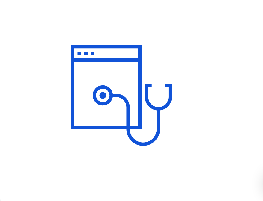 web page with a stethoscope