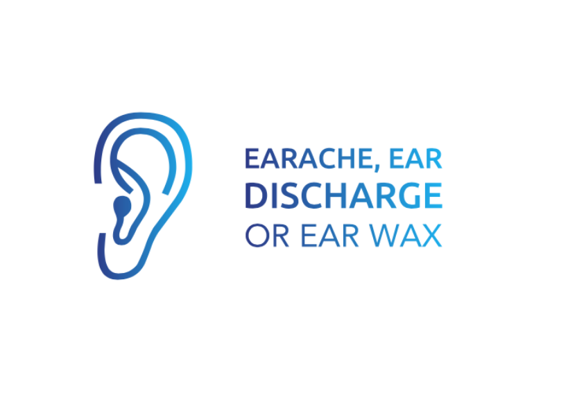 Earache, ear discharge, or ear wax